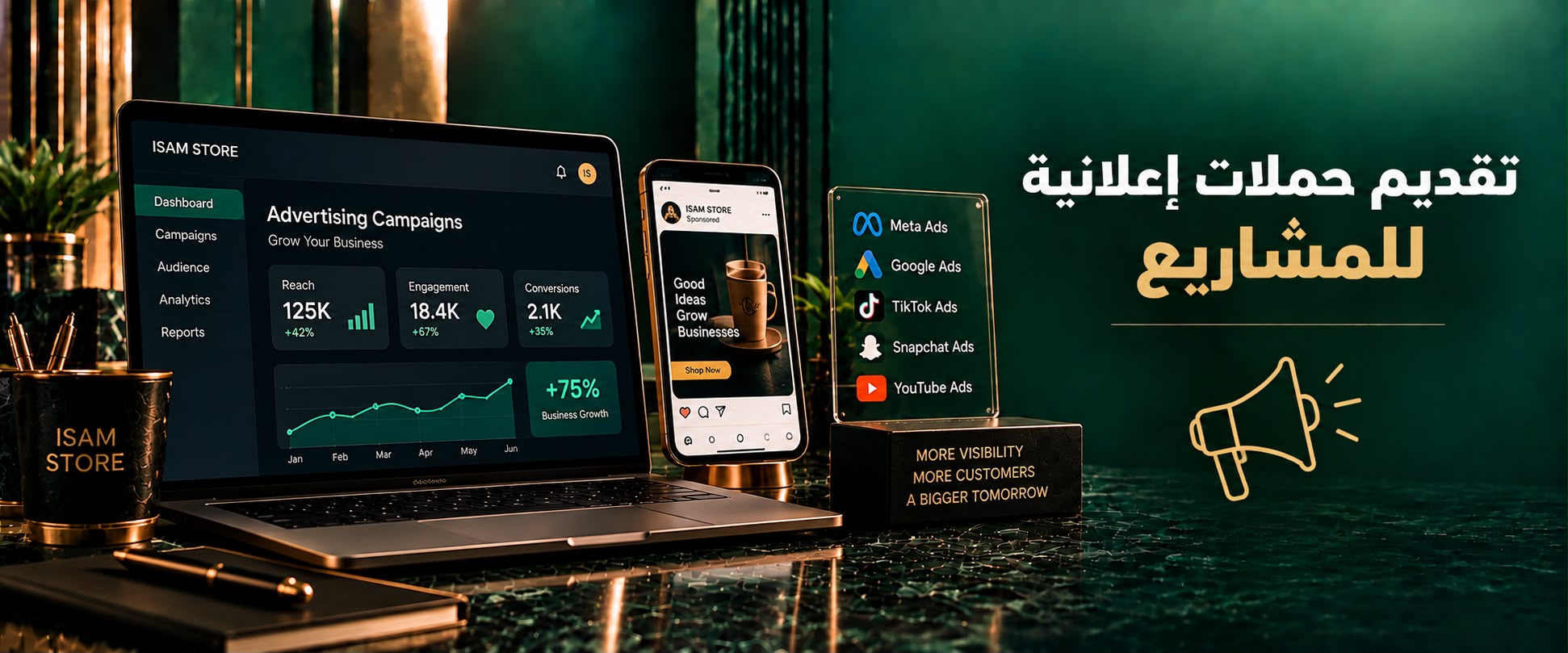 تقديم حملات إعلانية للمشاريع