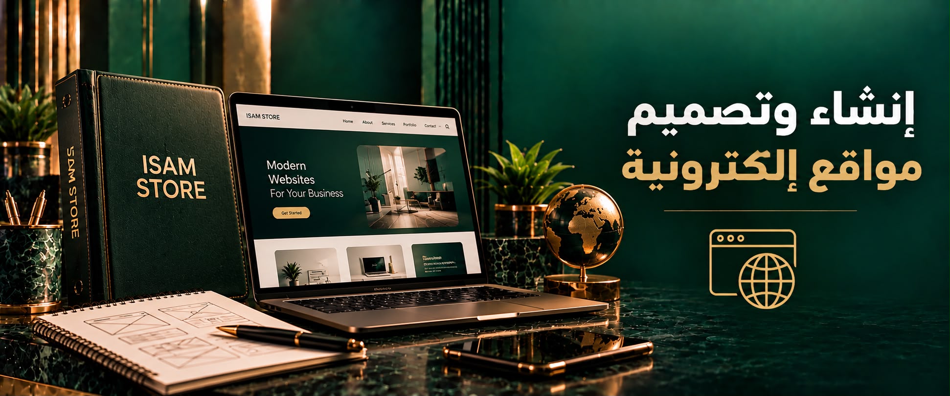 إنشاء وتصميم مواقع إلكترونية
